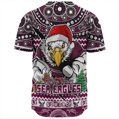 Manly Warringah Sea Eagles Baseball Shirt Aboriginal Xmas Special Ugly Christmas Style Manly Warringah Sea Eagles Baseball Shirt Aboriginal Xmas Special Ugly Christmas Style