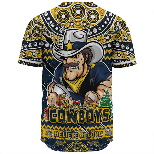 North Queensland Cowboys Baseball Shirt Aboriginal Xmas Special Ugly Christmas Style North Queensland Cowboys Baseball Shirt Aboriginal Xmas Special Ugly Christmas Style