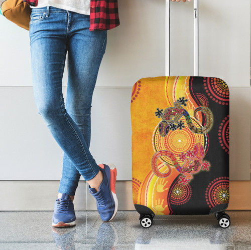 Australia Aboriginal Inspired Luggage Couple Aboriginal Inspired Lizards2 Australia Aboriginal Inspired Luggage Couple Aboriginal Inspired Lizards2