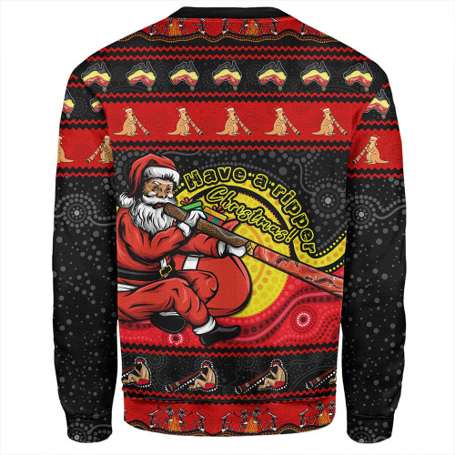 Australia Sweatshirt Ripper Aboriginal Christmas Down Under Australia Sweatshirt Ripper Aboriginal Christmas Down Under