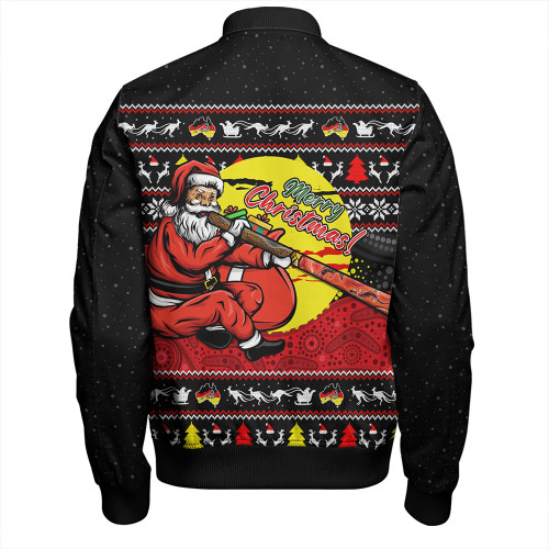 Australia Bomber Jacket Aboriginal Didgeridoo Santa Christmas Australia Bomber Jacket Aboriginal Didgeridoo Santa Christmas