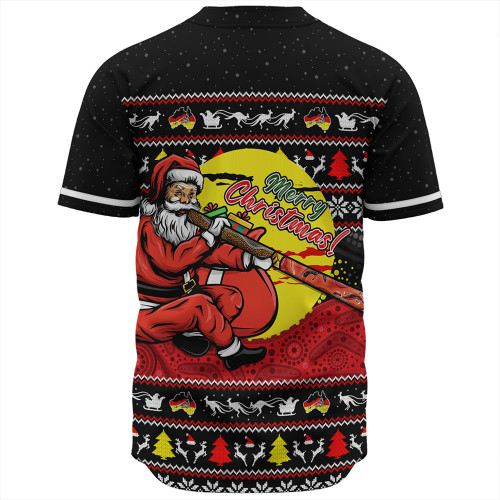 Australia Baseball Shirt Aboriginal Didgeridoo Santa Christmas Australia Baseball Shirt Aboriginal Didgeridoo Santa Christmas