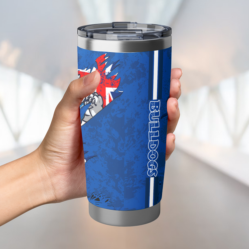 Canterbury-Bankstown Bulldogs Tumbler Happy Australia Day Flag Scratch Style Canterbury-Bankstown Bulldogs Tumbler Happy Australia Day Flag Scratch Style