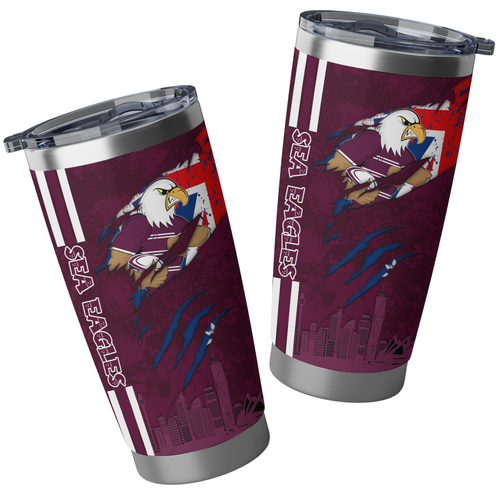 Manly Warringah Sea Eagles Tumbler Happy Australia Day Flag Scratch Style Manly Warringah Sea Eagles Tumbler Happy Australia Day Flag Scratch Style