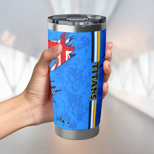 Gold Coast Titans Tumbler Happy Australia Day Flag Scratch Style Gold Coast Titans Tumbler Happy Australia Day Flag Scratch Style