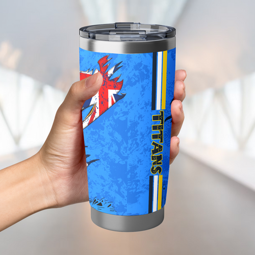 Gold Coast Titans Tumbler Happy Australia Day Flag Scratch Style Gold Coast Titans Tumbler Happy Australia Day Flag Scratch Style