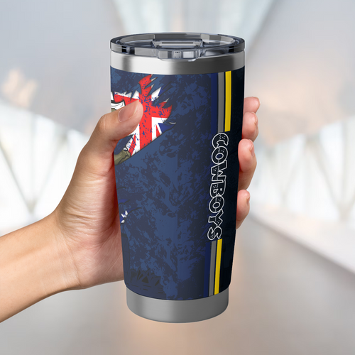North Queensland Cowboys Tumbler Happy Australia Day Flag Scratch Style North Queensland Cowboys Tumbler Happy Australia Day Flag Scratch Style