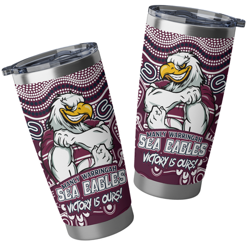 Manly Warringah Sea Eagles Tumbler Aboriginal Inspired Tough Fan Rugby For Life Manly Warringah Sea Eagles Tumbler Aboriginal Inspired Tough Fan Rugby For Life