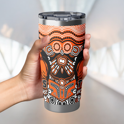 Wests Tigers Tumbler Aboriginal Inspired Tough Fan Rugby For Life Wests Tigers Tumbler Aboriginal Inspired Tough Fan Rugby For Life