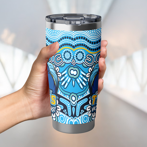 Gold Coast Titans Tumbler Aboriginal Inspired Tough Fan Rugby For Life Gold Coast Titans Tumbler Aboriginal Inspired Tough Fan Rugby For Life