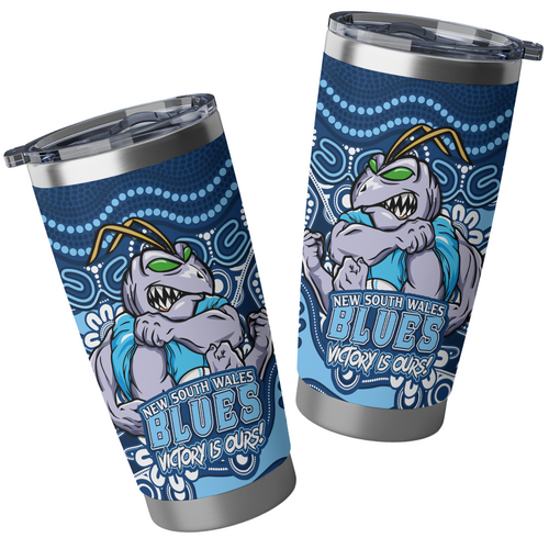 New South Wales Blues Tumbler Aboriginal Inspired Tough Fan Rugby For Life New South Wales Blues Tumbler Aboriginal Inspired Tough Fan Rugby For Life