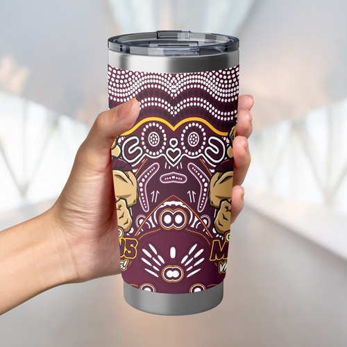 Queensland Maroons Tumbler Aboriginal Inspired Tough Fan Rugby For Life Queensland Maroons Tumbler Aboriginal Inspired Tough Fan Rugby For Life