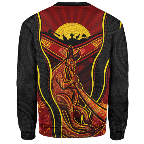 Australia Sweatshirt Aboriginal Kangaroo Spirit Dreaming Australia Sweatshirt Aboriginal Kangaroo Spirit Dreaming