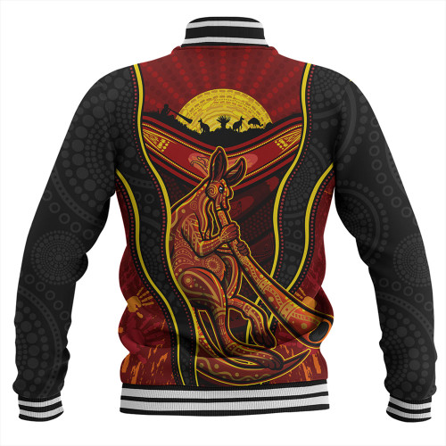 Australia Baseball Jacket Aboriginal Kangaroo Spirit Dreaming Australia Baseball Jacket Aboriginal Kangaroo Spirit Dreaming
