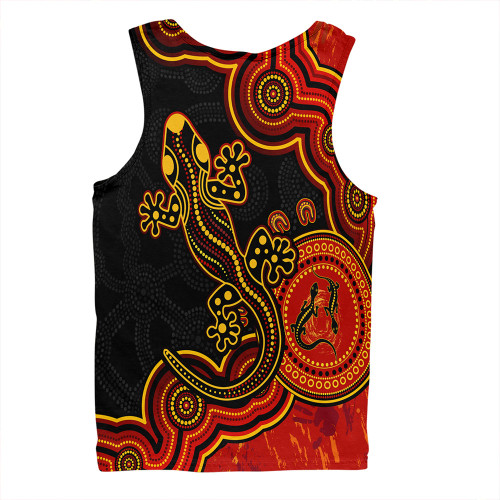 Australia Men Singlet Aboriginal Lizard Dreaming Outback Australia Men Singlet Aboriginal Lizard Dreaming Outback