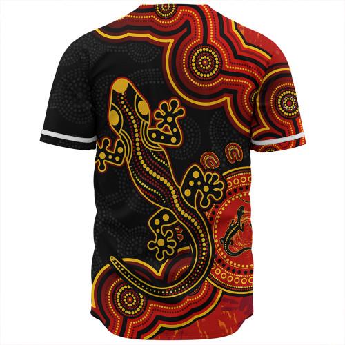 Australia Baseball Shirt Aboriginal Lizard Dreaming Outback Australia Baseball Shirt Aboriginal Lizard Dreaming Outback