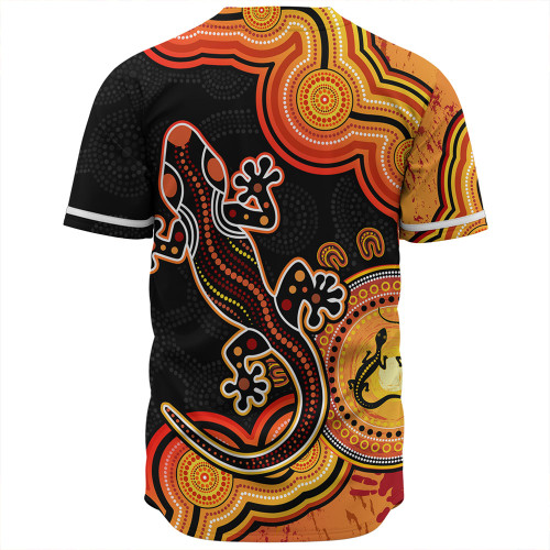 Australia Baseball Shirt Aboriginal Lizard Dreaming Outback Australia Baseball Shirt Aboriginal Lizard Dreaming Outback