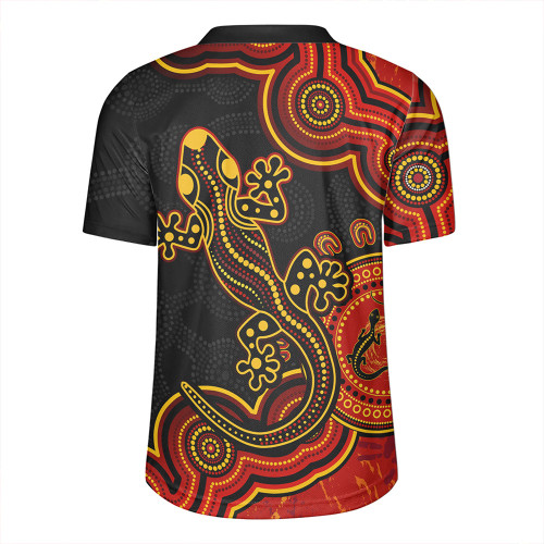 Australia Rugby Jersey Aboriginal Lizard Dreaming Outback Australia Rugby Jersey Aboriginal Lizard Dreaming Outback
