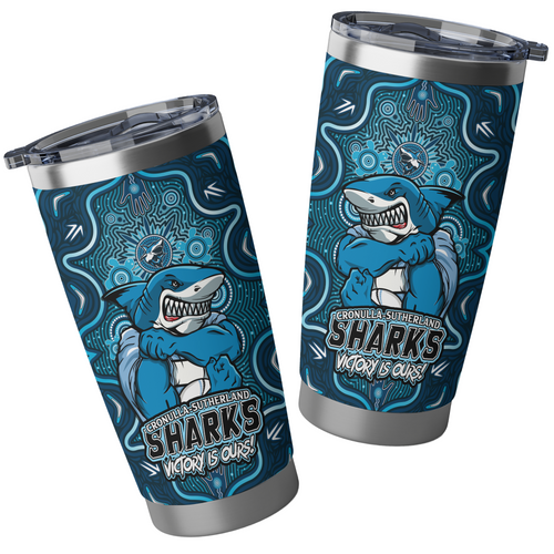 Cronulla-Sutherland Sharks Tumbler Aboriginal Pattern Inspired Victory Is Ours Cronulla-Sutherland Sharks Tumbler Aboriginal Pattern Inspired Victory Is Ours