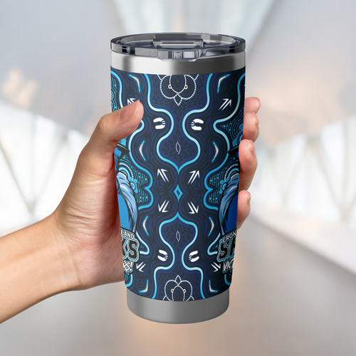 Cronulla-Sutherland Sharks Tumbler Aboriginal Pattern Inspired Victory Is Ours Cronulla-Sutherland Sharks Tumbler Aboriginal Pattern Inspired Victory Is Ours