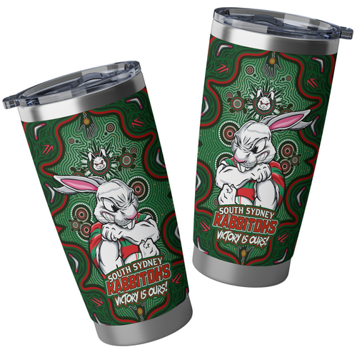 South Sydney Rabbitohs Tumbler Aboriginal Pattern Inspired Victory Is Ours South Sydney Rabbitohs Tumbler Aboriginal Pattern Inspired Victory Is Ours