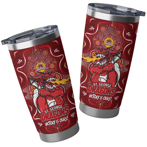 St. George Illawarra Dragons Tumbler Aboriginal Pattern Inspired Victory Is Ours St. George Illawarra Dragons Tumbler Aboriginal Pattern Inspired Victory Is Ours