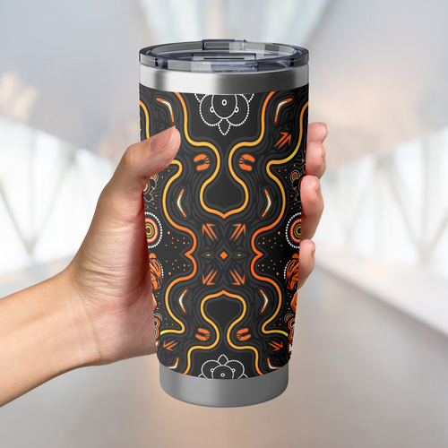 Wests Tigers Tumbler Aboriginal Pattern Inspired Victory Is Ours Wests Tigers Tumbler Aboriginal Pattern Inspired Victory Is Ours