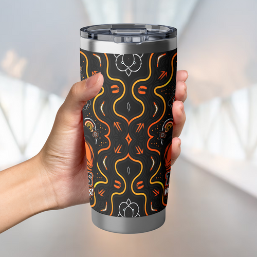 Wests Tigers Tumbler Aboriginal Pattern Inspired Victory Is Ours Wests Tigers Tumbler Aboriginal Pattern Inspired Victory Is Ours