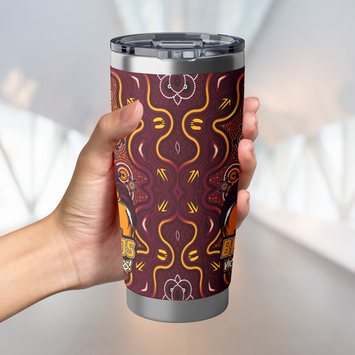 Brisbane Broncos Tumbler Aboriginal Pattern Inspired Victory Is Ours Brisbane Broncos Tumbler Aboriginal Pattern Inspired Victory Is Ours