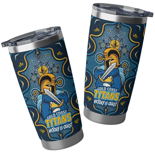 Gold Coast Titans Tumbler Aboriginal Pattern Inspired Victory Is Ours Gold Coast Titans Tumbler Aboriginal Pattern Inspired Victory Is Ours