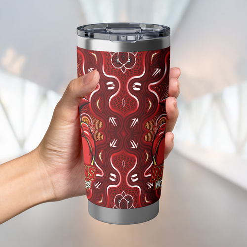Redcliffe Dolphins Tumbler Aboriginal Pattern Inspired Victory Is Ours Redcliffe Dolphins Tumbler Aboriginal Pattern Inspired Victory Is Ours