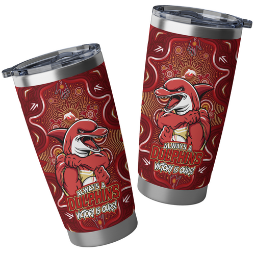 Redcliffe Dolphins Tumbler Aboriginal Pattern Inspired Victory Is Ours Redcliffe Dolphins Tumbler Aboriginal Pattern Inspired Victory Is Ours