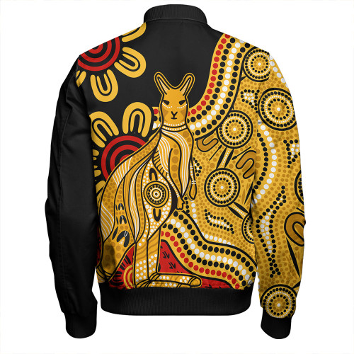 Australia Bomber Jacket Aboriginal Kangaroo Journey Australia Bomber Jacket Aboriginal Kangaroo Journey