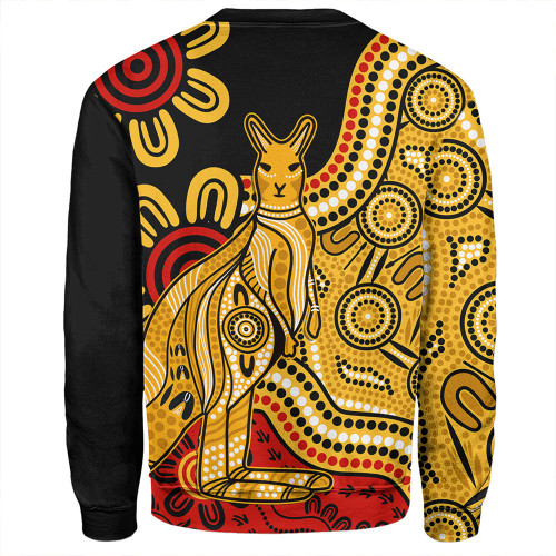 Australia Sweatshirt Aboriginal Kangaroo Journey