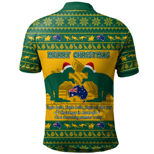 Australia Polo Shirt Scorching Australia Christmas Green Australia Polo Shirt Scorching Australia Christmas Green