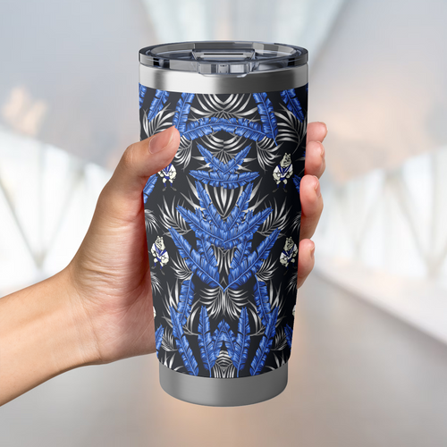 Canterbury-Bankstown Bulldogs Tumbler Tropical Patterns Canterbury-Bankstown Bulldogs Tumbler Tropical Patterns