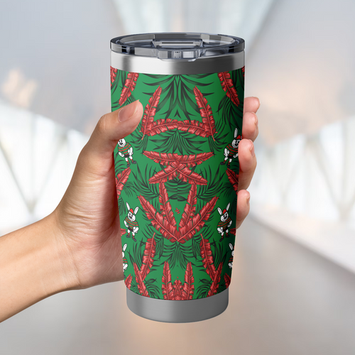 South Sydney Rabbitohs Tumbler Tropical Patterns South Sydney Rabbitohs Tumbler Tropical Patterns