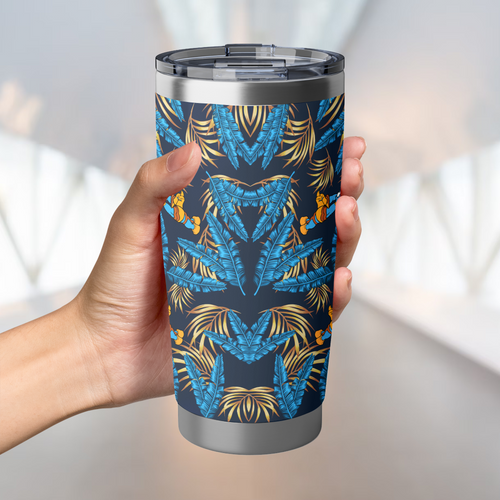 Gold Coast Titans Tumbler Tropical Patterns