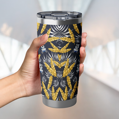 North Queensland Cowboys Tumbler Tropical Patterns North Queensland Cowboys Tumbler Tropical Patterns