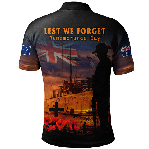 Australia Polo Shirt Sunset Of Sacrifice And Remembrance Day Honor Australia Polo Shirt Sunset Of Sacrifice And Remembrance Day Honor