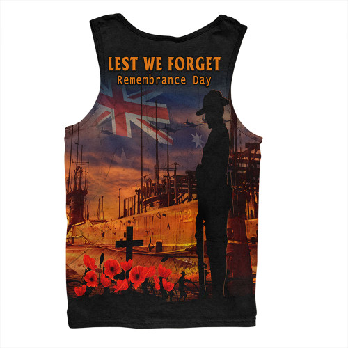 Australia Men Singlet Sunset Of Sacrifice And Remembrance Day Honor Australia Men Singlet Sunset Of Sacrifice And Remembrance Day Honor