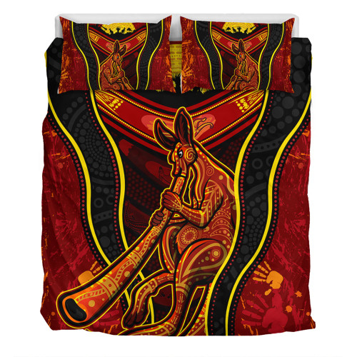 Australia Bedding Set Aboriginal Kangaroo Spirit Dreaming Australia Bedding Set Aboriginal Kangaroo Spirit Dreaming