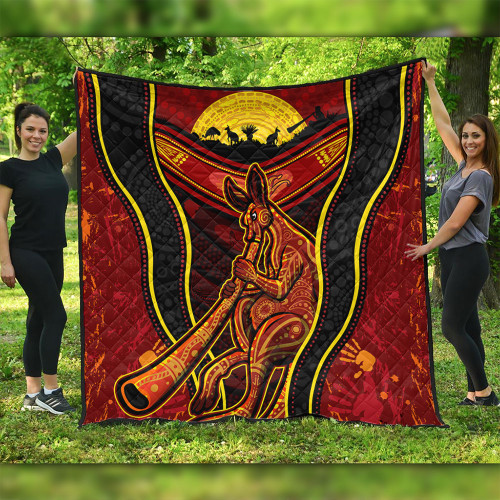 Australia Quilt Aboriginal Kangaroo Spirit Dreaming Australia Quilt Aboriginal Kangaroo Spirit Dreaming