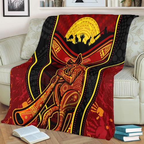 Australia Blanket Aboriginal Kangaroo Spirit Dreaming Australia Blanket Aboriginal Kangaroo Spirit Dreaming