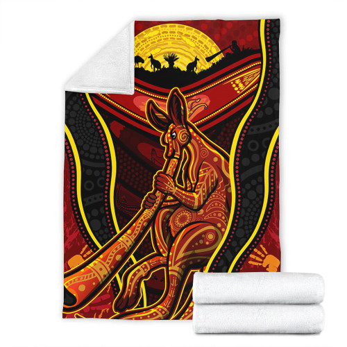 Australia Blanket Aboriginal Kangaroo Spirit Dreaming Australia Blanket Aboriginal Kangaroo Spirit Dreaming