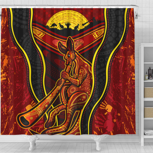 Australia Shower Curtain Aboriginal Kangaroo Spirit Dreaming Australia Shower Curtain Aboriginal Kangaroo Spirit Dreaming