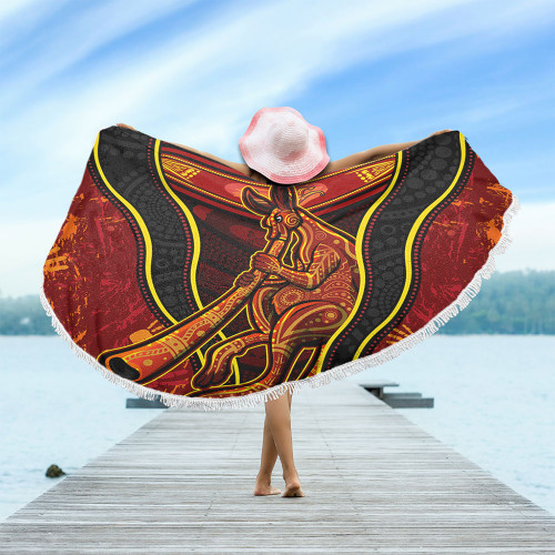 Australia Beach Blanket Aboriginal Kangaroo Spirit Dreaming Australia Beach Blanket Aboriginal Kangaroo Spirit Dreaming