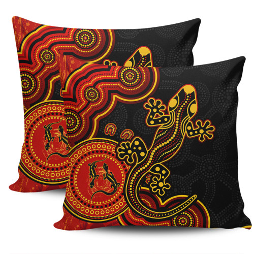 Australia Pillow Cases Aboriginal Lizard Dreaming Outback