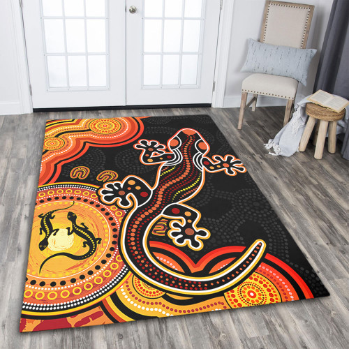 Australia Area Rug Aboriginal Lizard Dreaming Outback