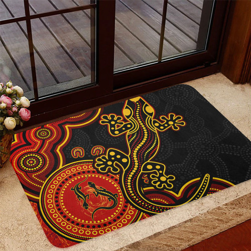 Australia Doormat Aboriginal Lizard Dreaming Outback Australia Doormat Aboriginal Lizard Dreaming Outback